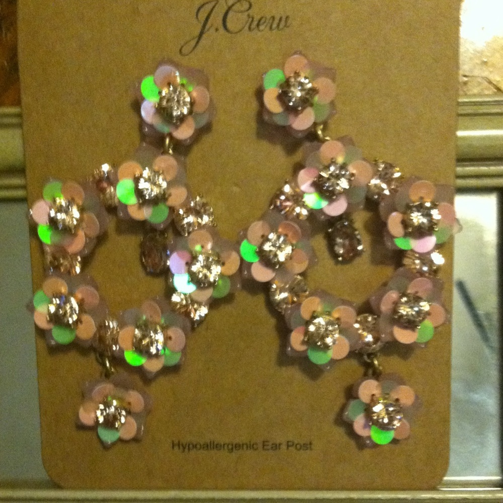 J crew Floral blossom earrings